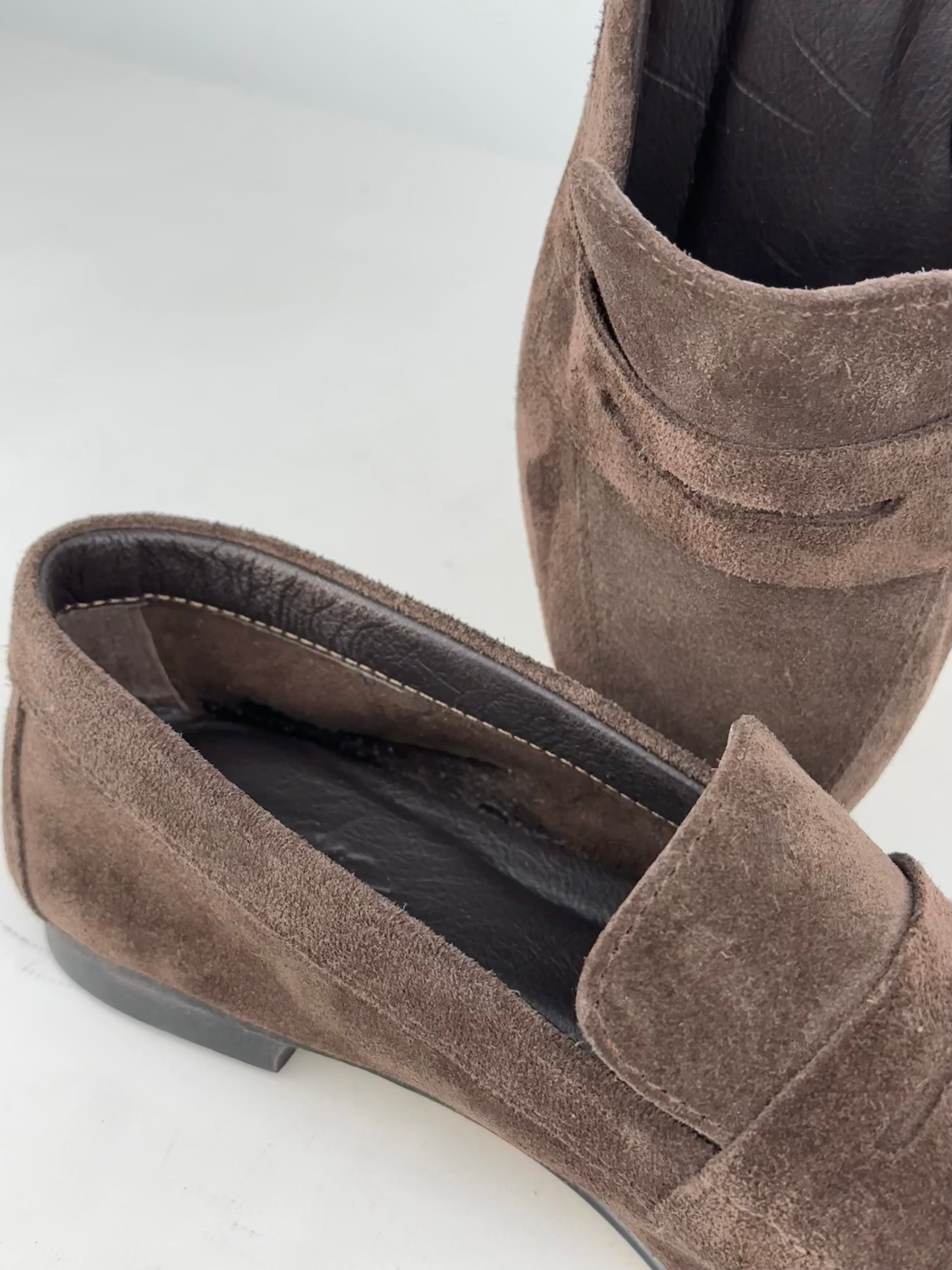 VERA KAHVERENGİ HAKİKİ SÜET LOAFER