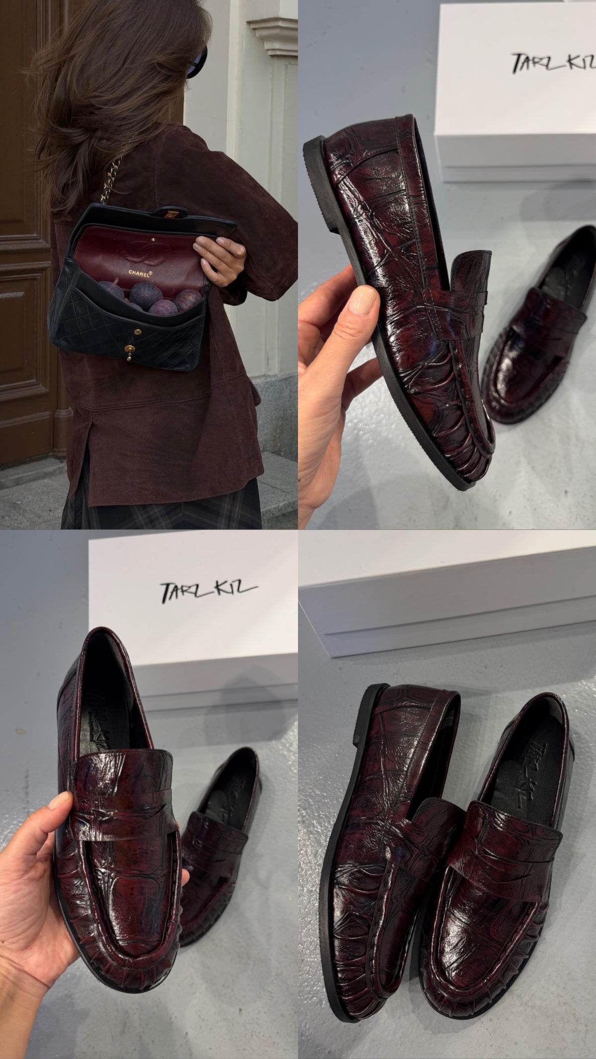 LAUREN BORDO DERİ LOAFER