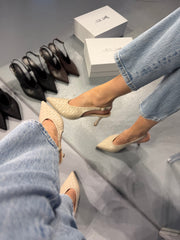 BASIC BEJ ÖRGÜ STILETTO