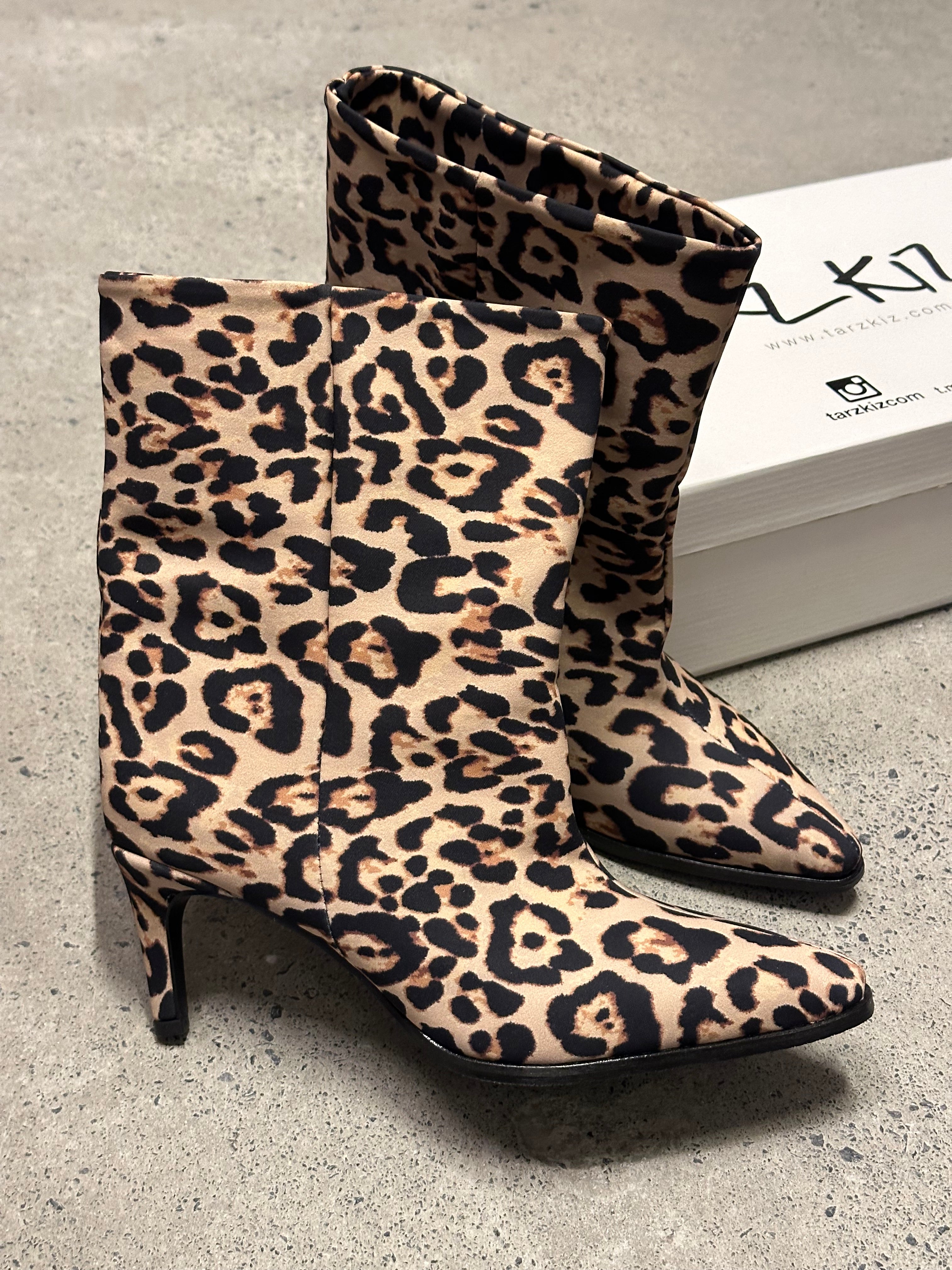 FLATY Leopar XL Geniş Kalıp BOOTIE