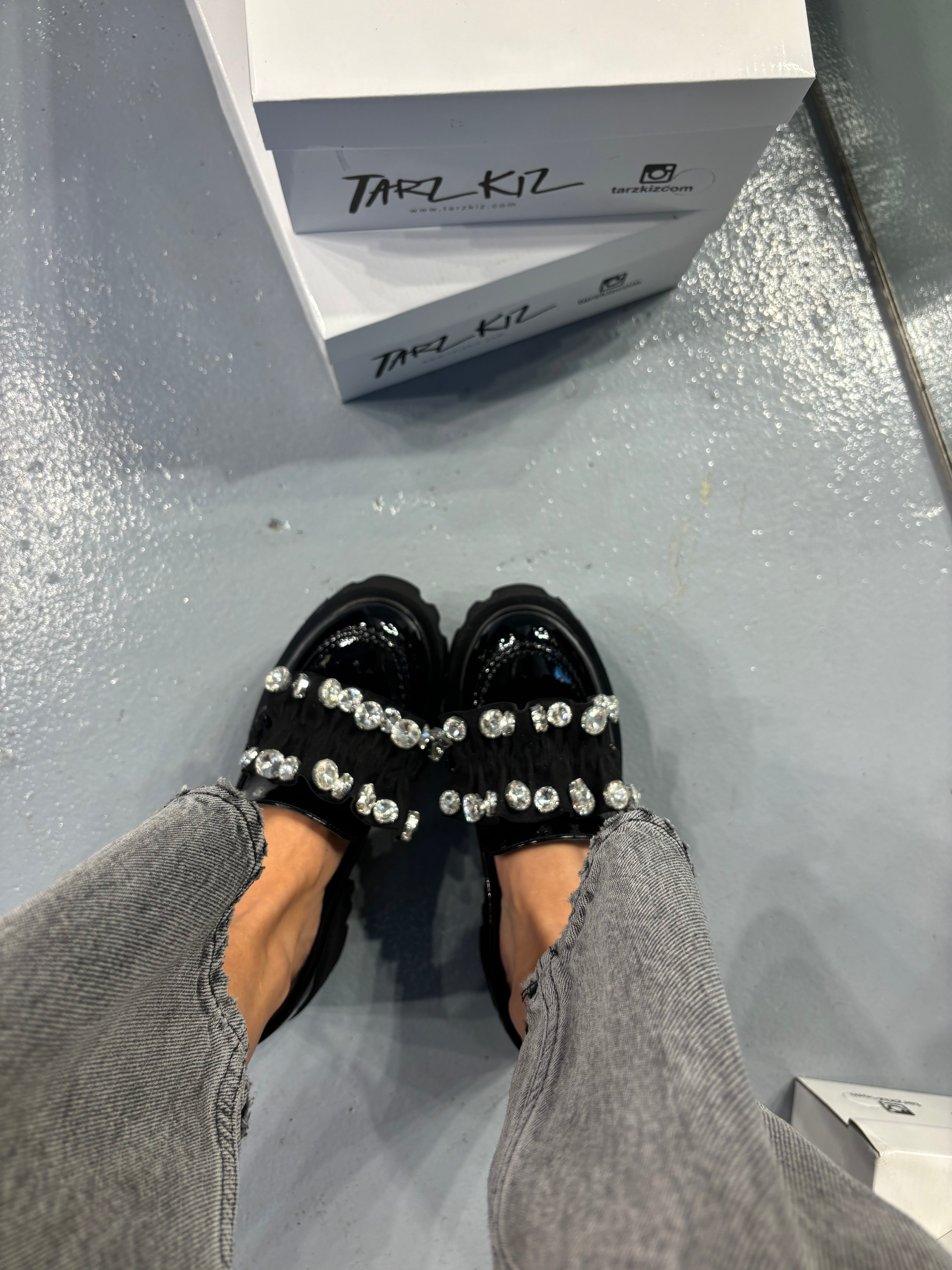 BENNET RUGAN TAŞLI LOAFER 🖤