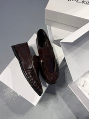 LAUREN KAHVERENGİ KROKODİL DERİ LOAFER