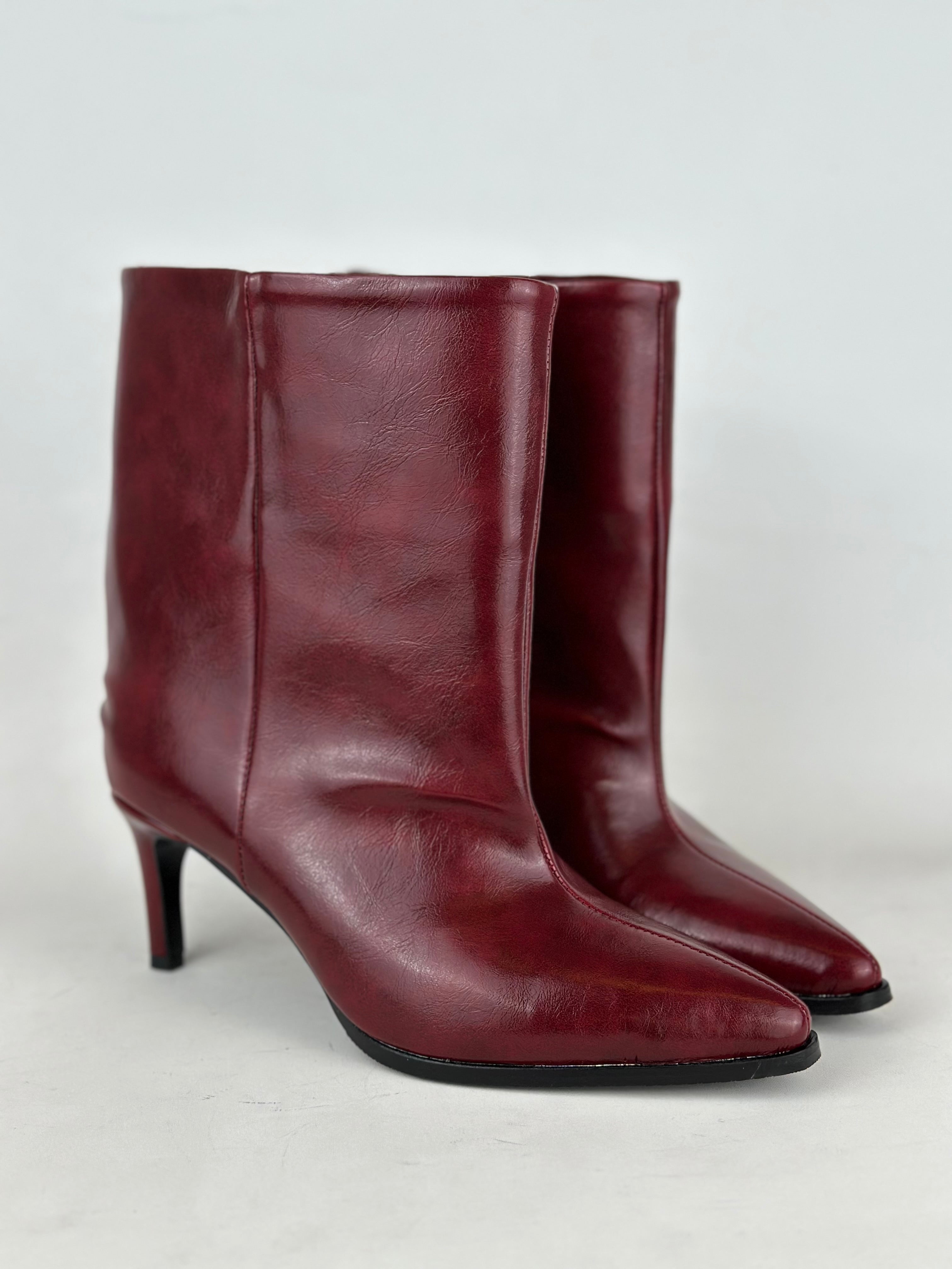 FLATY Bordo XL Geniş Kalıp BOOTIE