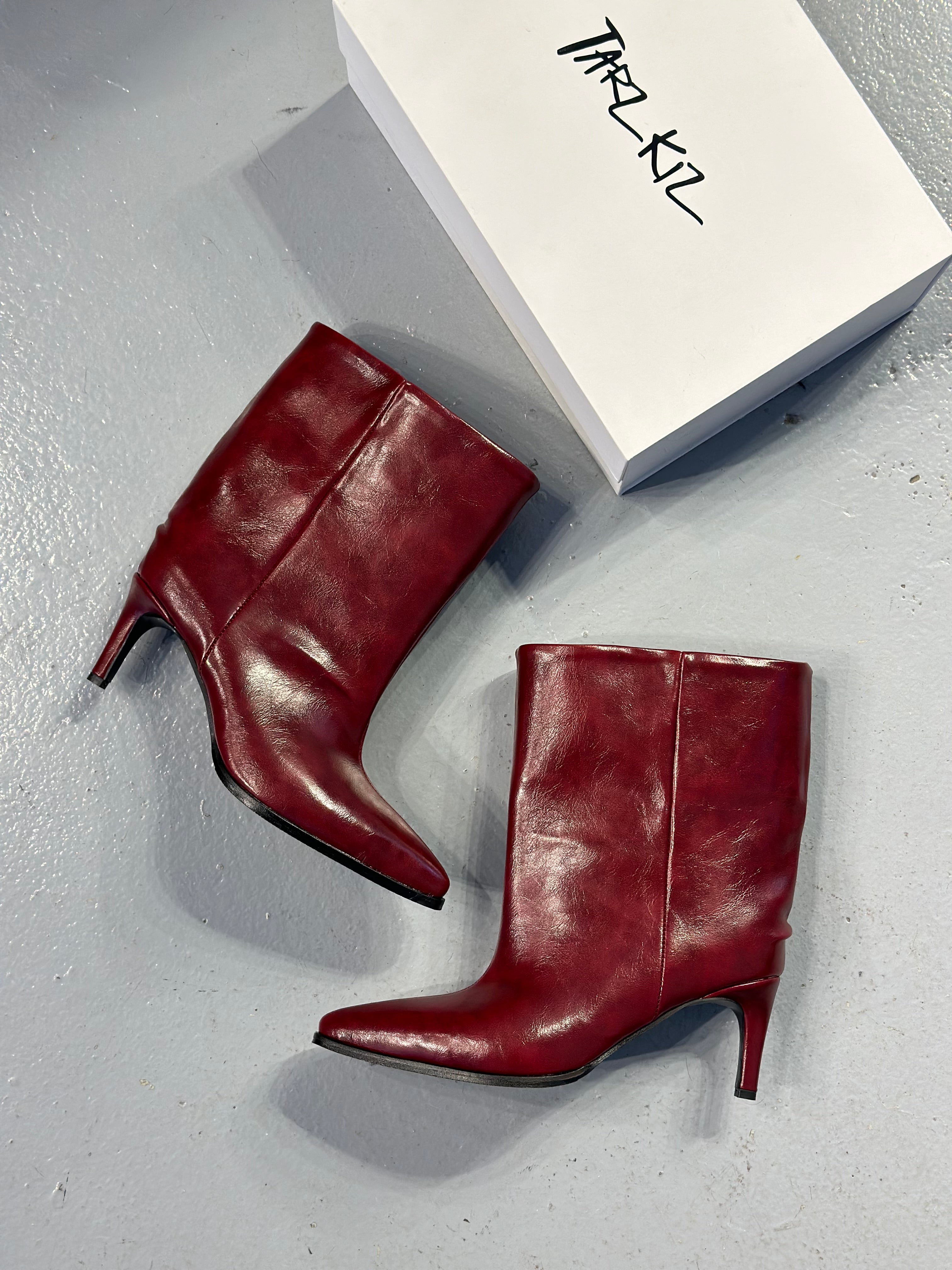 FLATY Bordo XL Geniş Kalıp BOOTIE