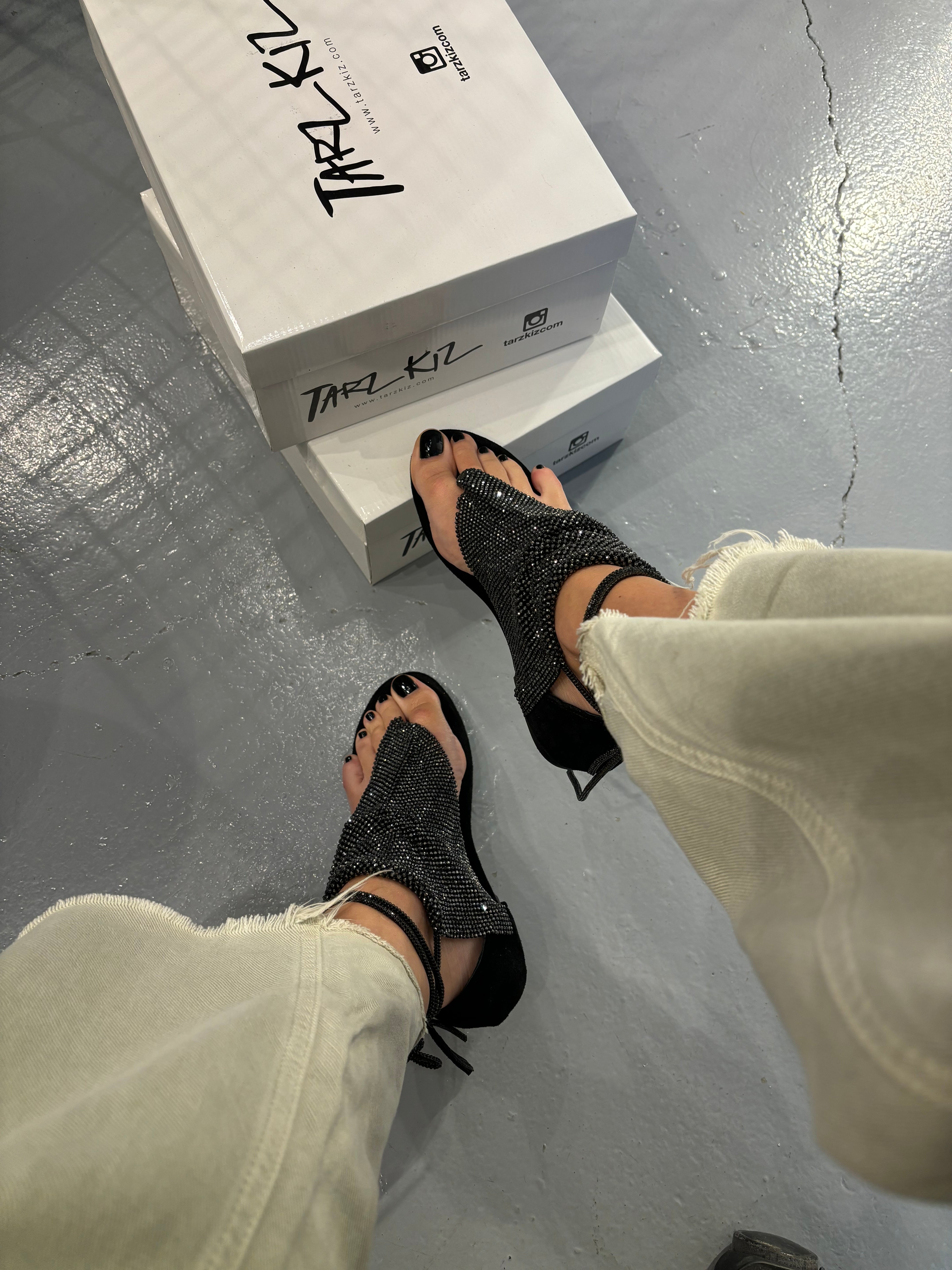 DUBAI DARK SANDALET