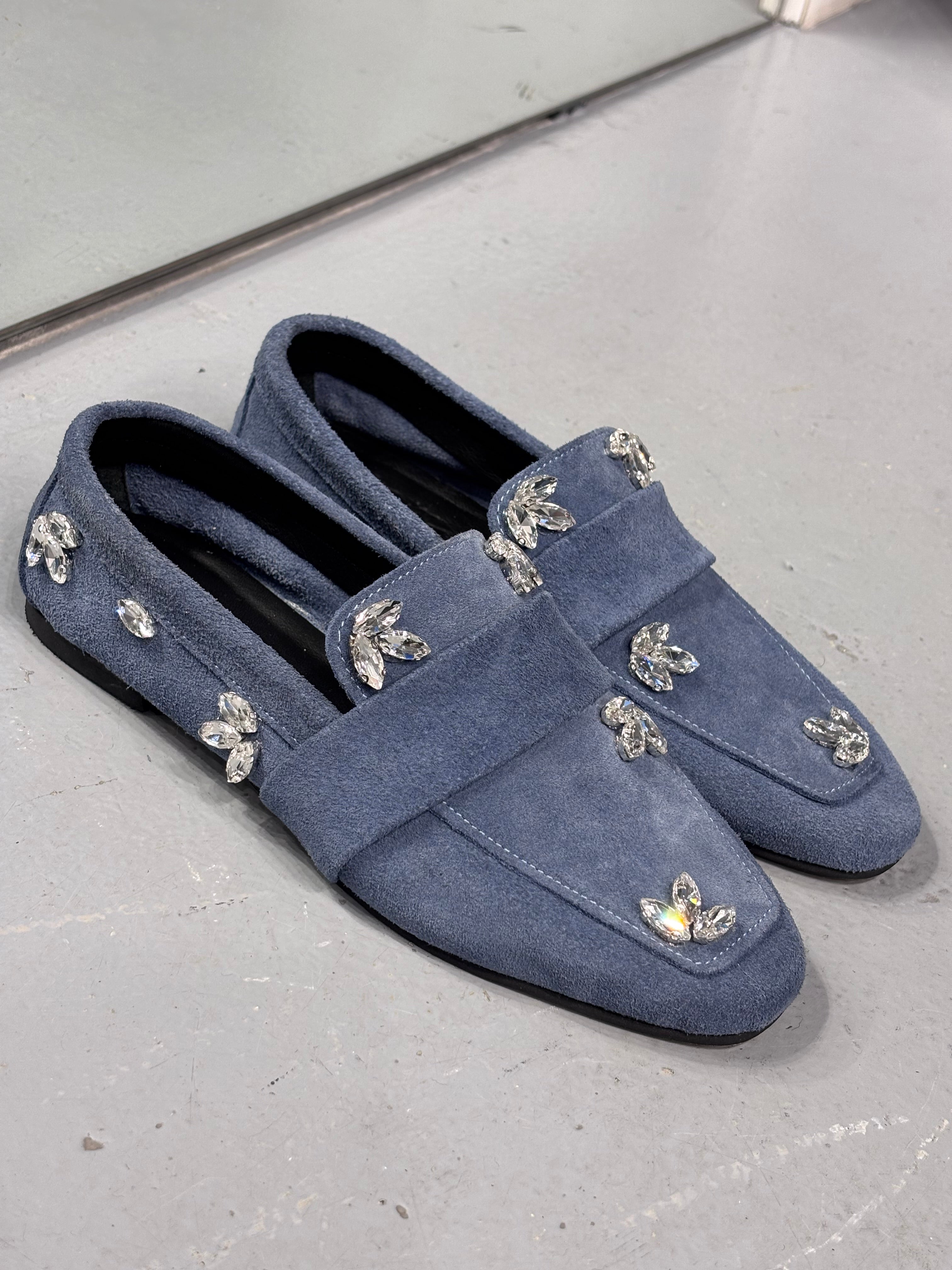 DOHA HAKİKİ SÜET MAVİ LOAFER