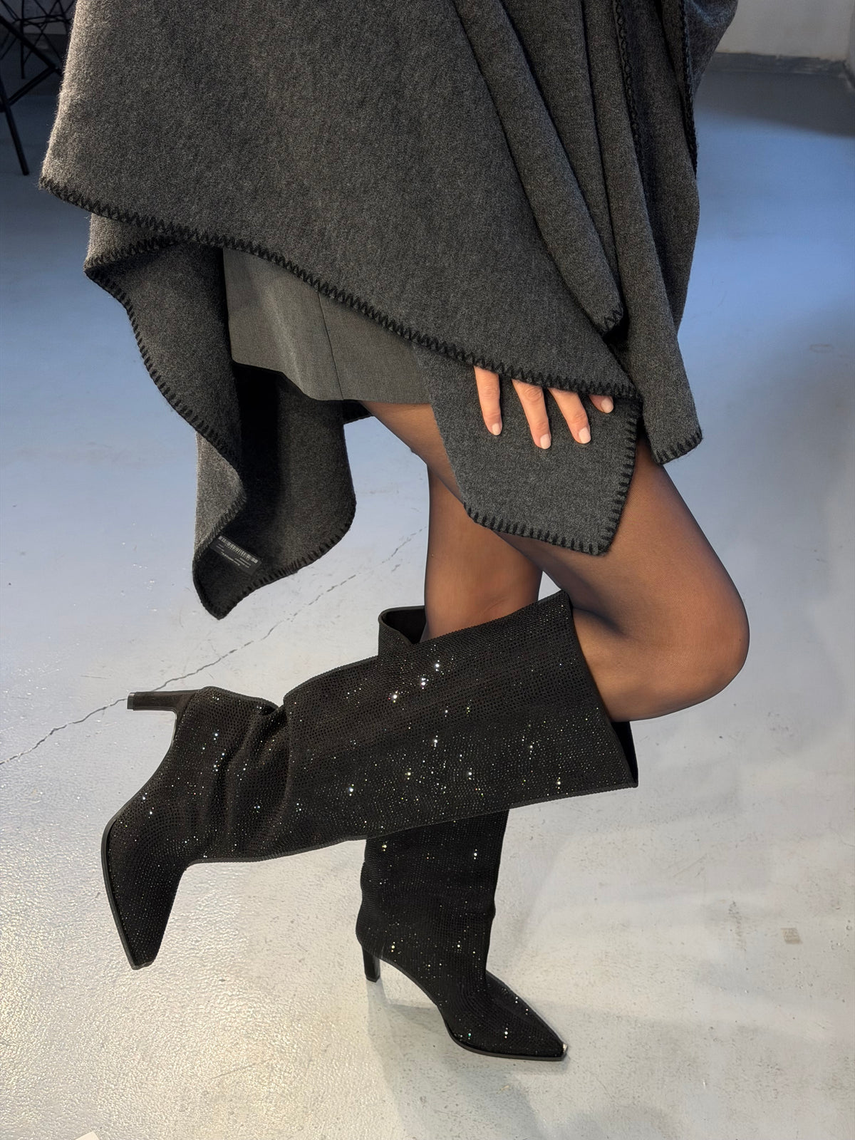 LUXE SÜET SİYAH ÇİZME 🖤