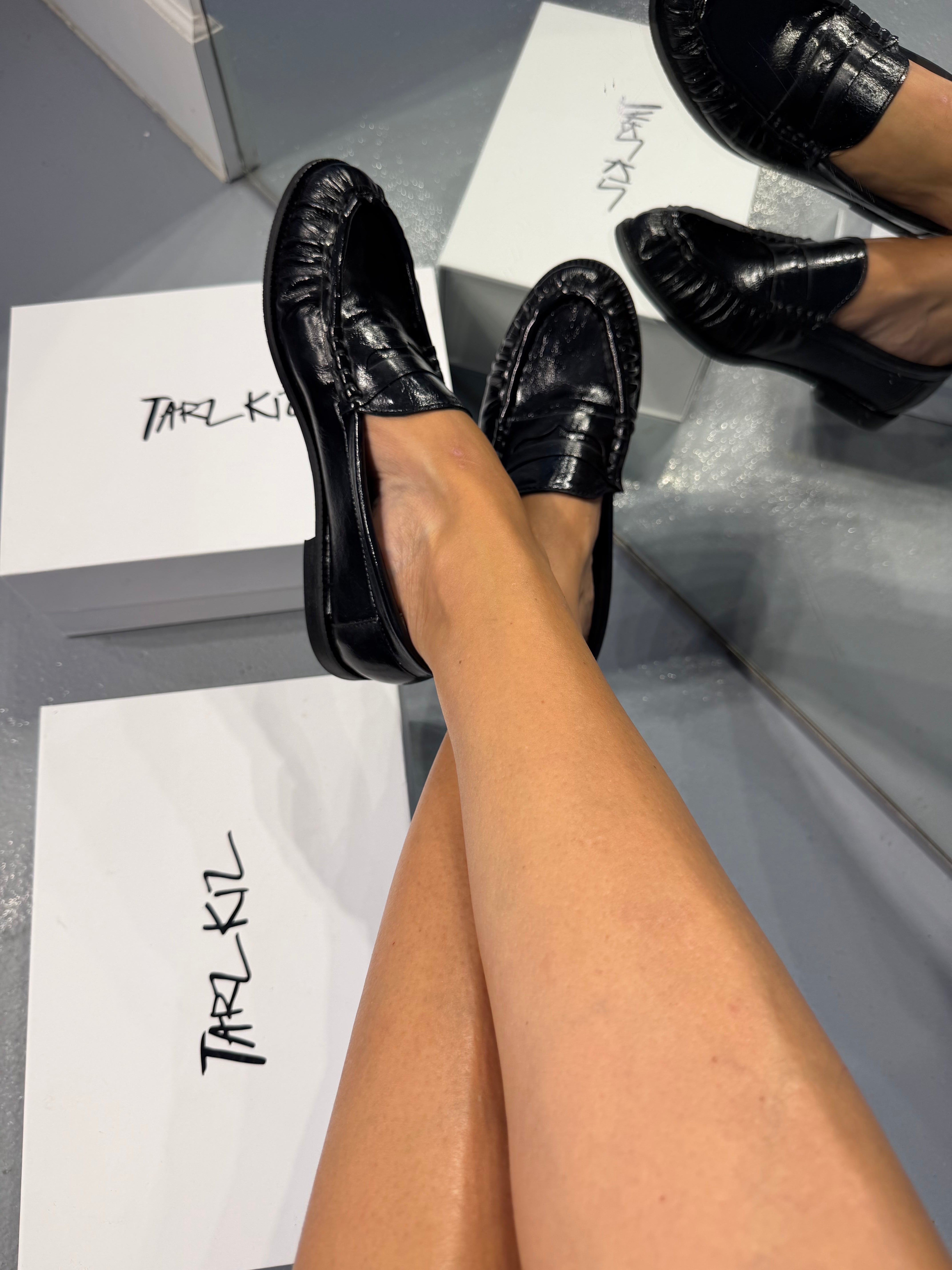 LAUREN SİYAH DERİ LOAFER