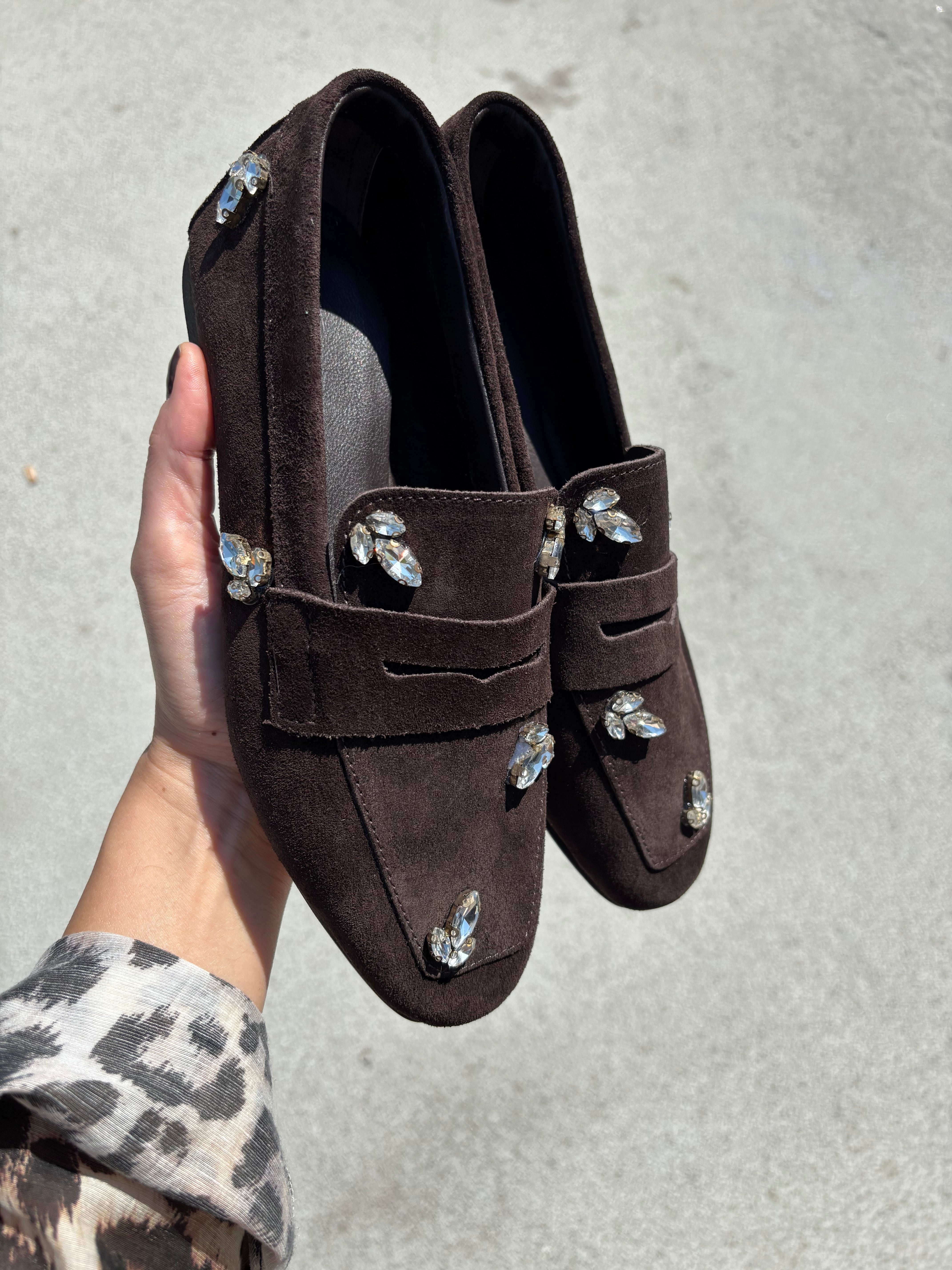 DOHA Hakiki Süet Kahverengi Loafer