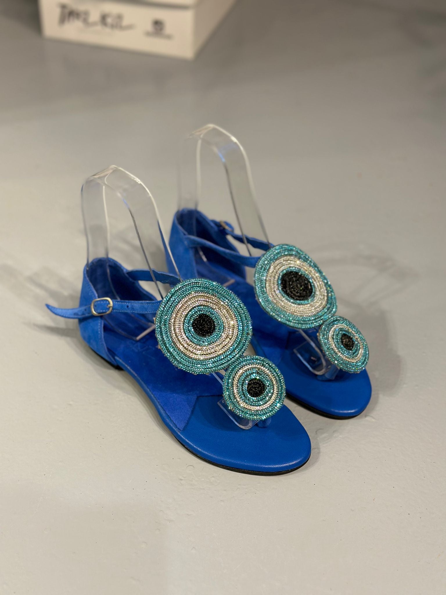 OCEAN MAVİ SÜET SANDALET