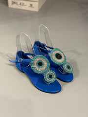 OCEAN MAVİ SÜET SANDALET