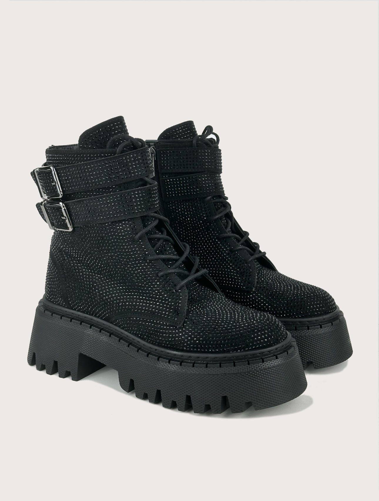 ELON SİYAH TAŞLI BOOTIE