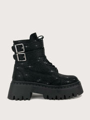 ELON SİYAH TAŞLI BOOTIE