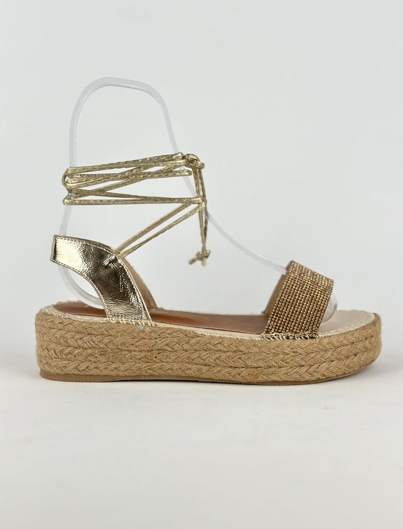 SIMON BRONZ İPLİ HASIR SANDALET