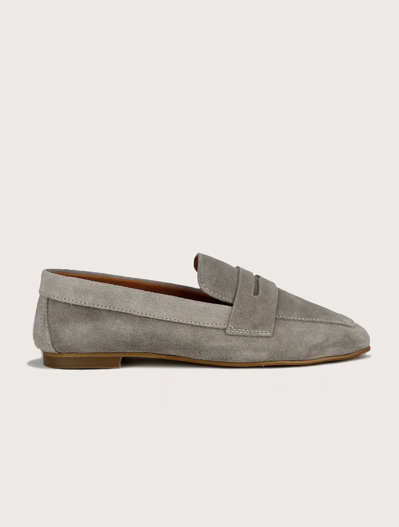 VERA KUM BEJİ HAKİKİ SÜET LOAFER