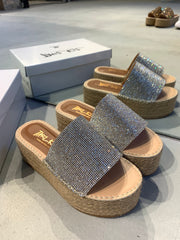 PALM BRONZ TAŞLI HASIR TERLİK