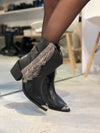 ROLL SİYAH TAŞLI BOOTIE