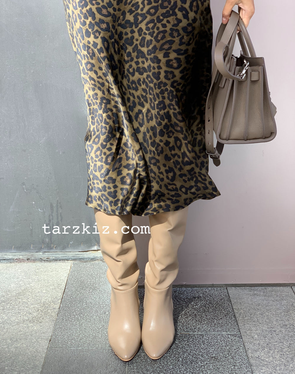 MOCHA KARAMEL DİZ ALTI ÇİZME