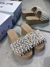 PEARL İNCİ TAŞLI HASIR DOLGU TOPUK TERLİK