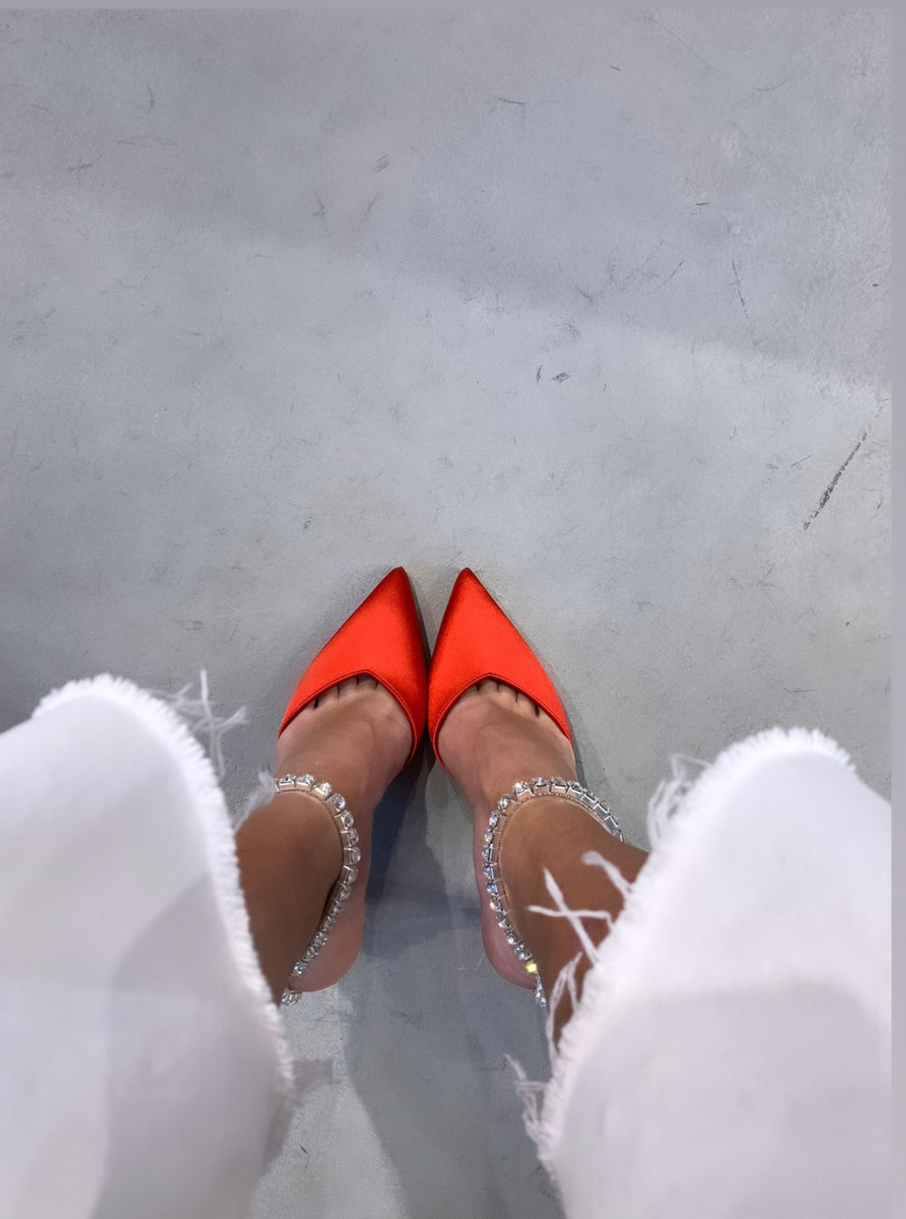 MIRAJ KIRMIZI SATEN STILETTO