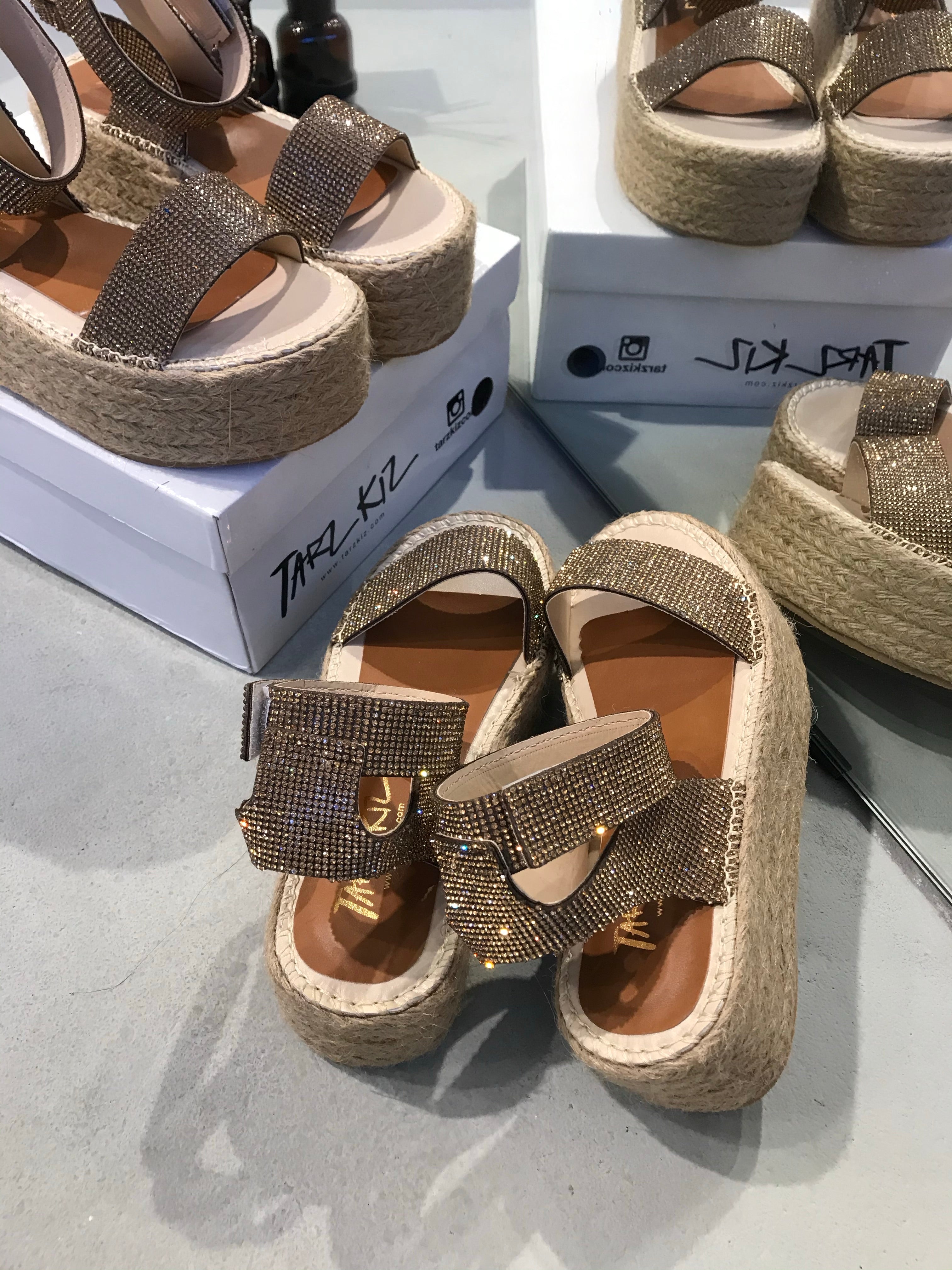 DİAMOND BRONZ HASIR SANDALET