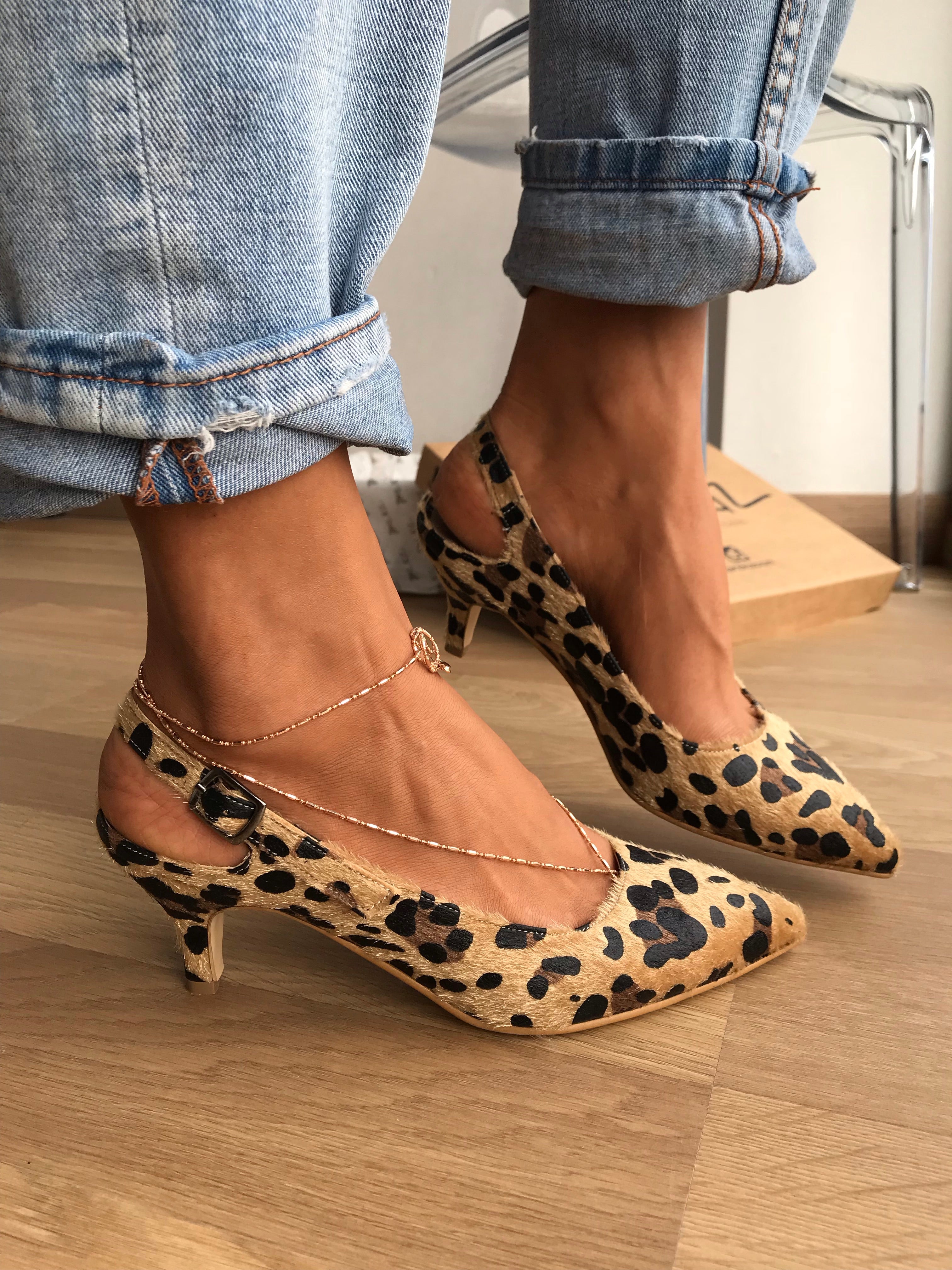 AFRO LEOPAR STİLETTO